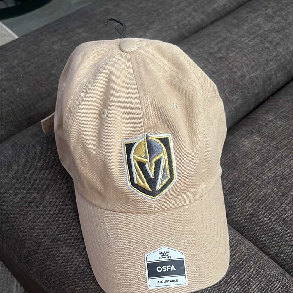 Tan Adjustable Cap with Logo Golden knights